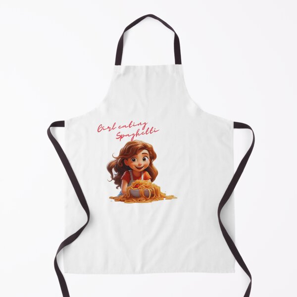 Item preview, Girl Eating Spaghetti delightful moment with text designed and sold by Spartalisz.