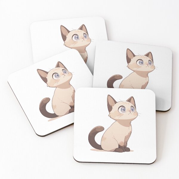 Item preview, Siamese Cat asking for food designed and sold by KNAA.