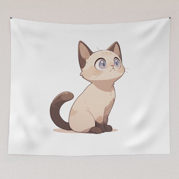 Item preview, Siamese Cat asking for food designed and sold by KNAA.