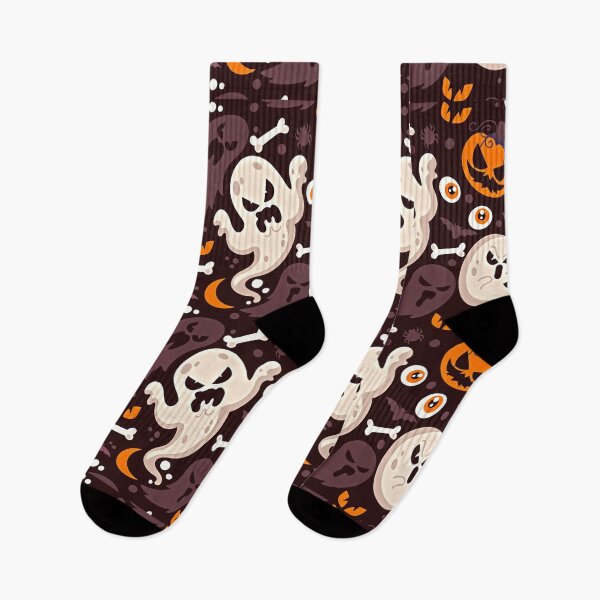 Item preview, Halloween Pattern with Ghost Pumpkin Skull designed and sold by Vicky021.
