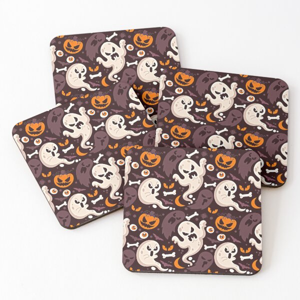 Item preview, Halloween Pattern with Ghost Pumpkin Skull designed and sold by Vicky021.