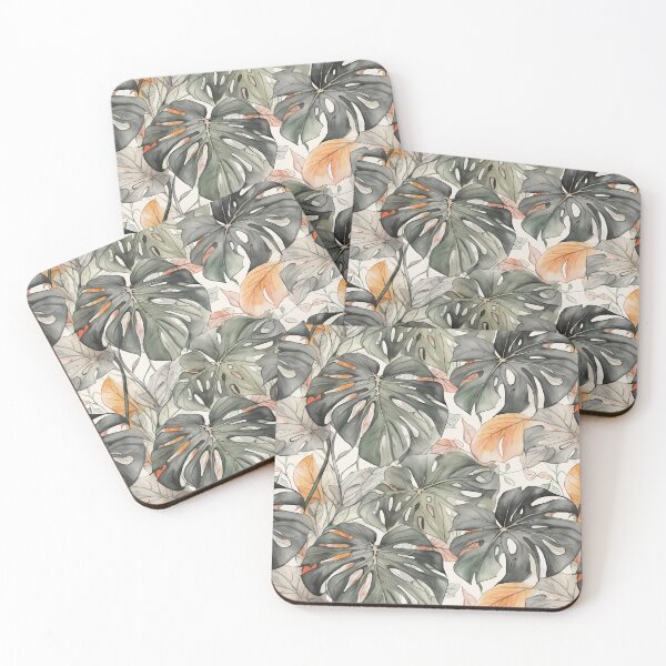 Item preview, Watercolor Jungle, a monstera pattern designed and sold by Planthem.
