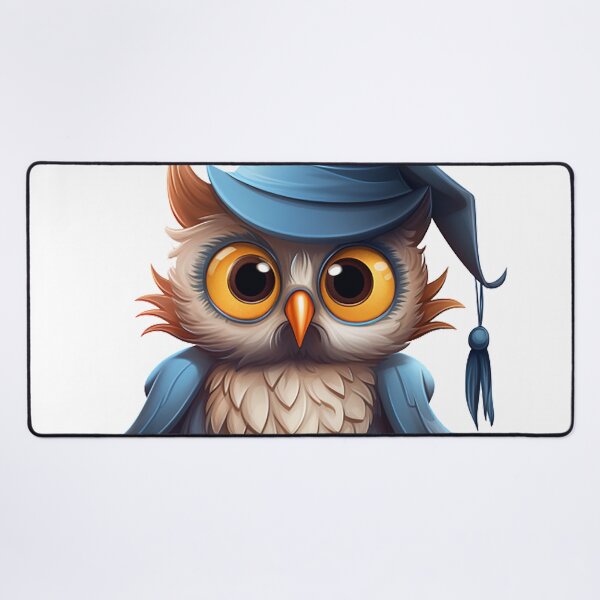 Item preview, Whimsical Witchy Owl: Playful Bird Adorned with a Charming Blue Witch's Hat - Cartoon Sticker designed and sold by PaintbrushPlace.