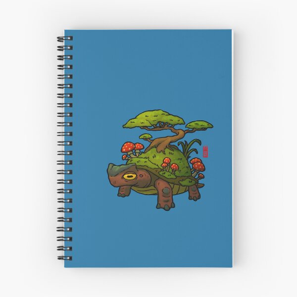 Item preview, cute turtle with bonsai and amanita mushrooms designed and sold by DingHuArt.