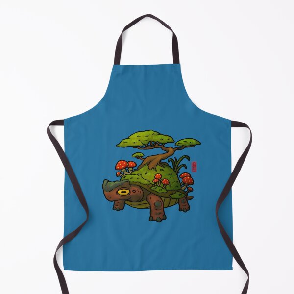 Item preview, cute turtle with bonsai and amanita mushrooms designed and sold by DingHuArt.