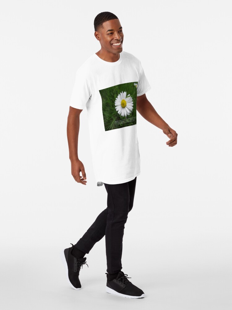Alternate view of Inspirational Words of Gratitude with Daisy Long T-Shirt