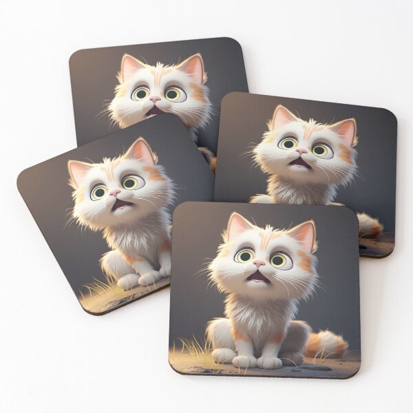 Item preview, Scared Cartoon Kitten designed and sold by Elisabeth Lucas.