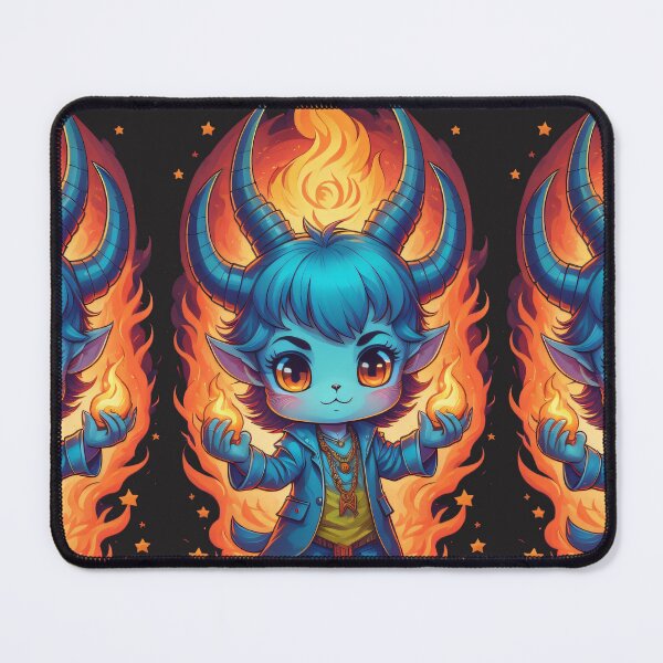 Item preview, Kawaii Chibi Satan Devil Demon Witch Halloween Illustration Witchcraft Familiar Pagan Owl designed and sold by CoffeeIsATrip.