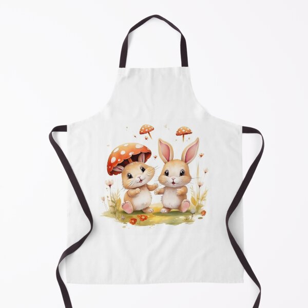 Item preview, Dancing mushroom rabbits designed and sold by NuttyCottage.