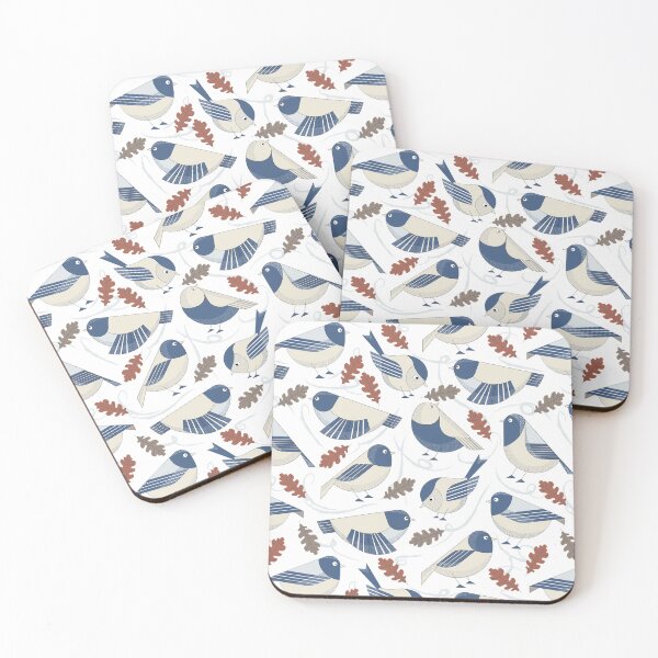 Item preview, Cute birds on a Windy Autumn Day - White designed and sold by Carina Parry Studios.