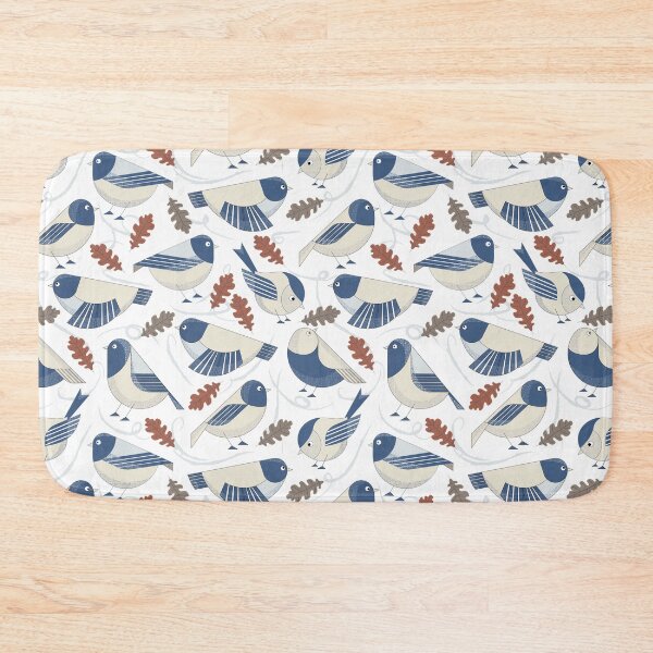 Item preview, Cute birds on a Windy Autumn Day - White designed and sold by Carina Parry Studios.