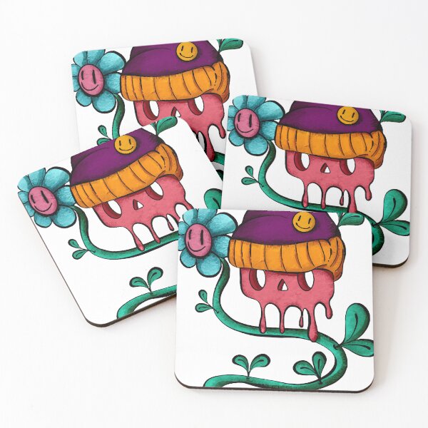 Item preview, Pink skull adorned with flowers designed and sold by ochockiglan.