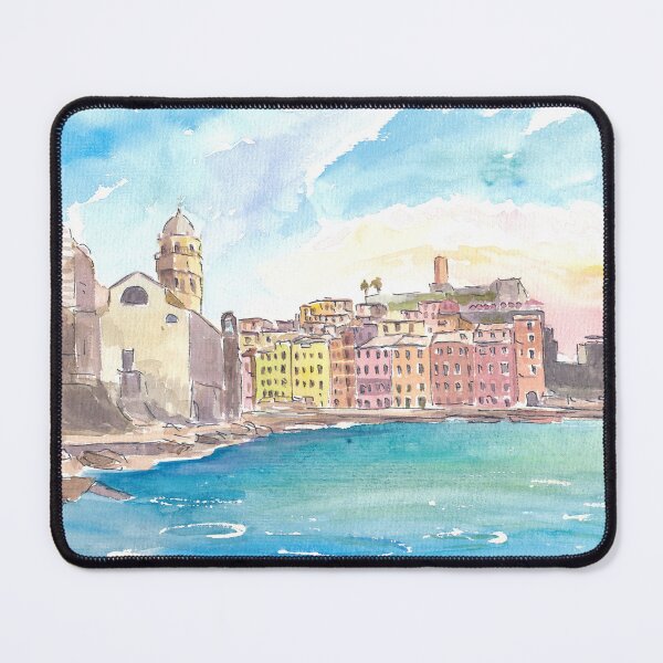 Item preview, Vernazza 5 Terre View of Bay, Castle and Santa Margherita di Antiochia designed and sold by artshop77.