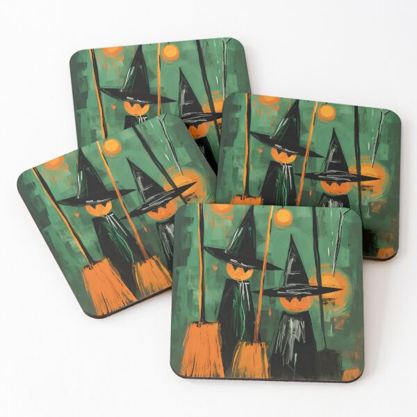 Item preview, Ethereal Fusion Modern Abstract Magic with Broom Closet and Pumpkins in Enigmatic Halloween Generative AI designed and sold by OlfactoART Studio.