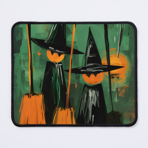 Item preview, Ethereal Fusion Modern Abstract Magic with Broom Closet and Pumpkins in Enigmatic Halloween Generative AI designed and sold by OlfactoART Studio.
