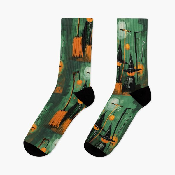 Item preview, Ethereal Fusion Modern Abstract Magic with Broom Closet and Pumpkins in Enigmatic Halloween Generative AI designed and sold by OlfactoART Studio.