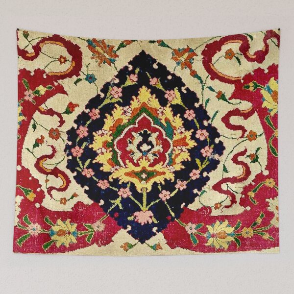 Item preview, Safavid Colorful Carpet Fragment designed and sold by Vicky Brago-Mitchell®.