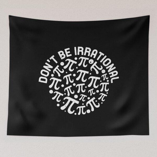 Item preview, Don't be Irrational round Pi Day Mathematics distressed outline design for Math Teacher designed and sold by venomousvector.