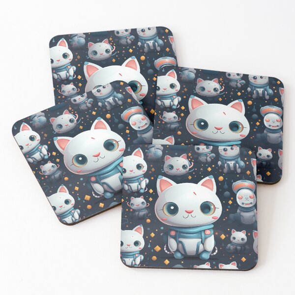 Item preview, A sprite-inspired robot cat with a sugar-coated appearance. #3 designed and sold by PSKStudio.