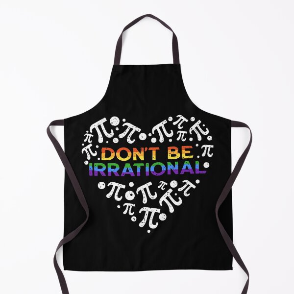 Item preview, Don't be Irrational LGBT Heart Pi Day Mathematics distressed outline design with Rainbow Flag designed and sold by venomousvector.