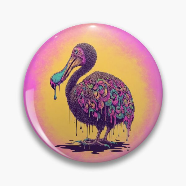 Item preview, Dodos Bird Raphus cucullatus Psychedelic art Chillwave designed and sold by Dolphin Graphic.