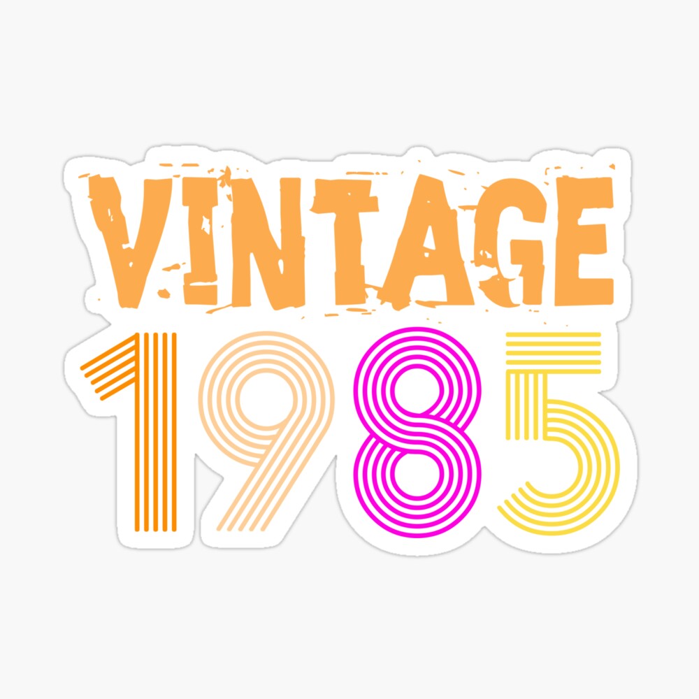 Poster Vintage Retro 1985 Anniversaire 33 Ans ay 33eme Par Hejashirts Redbubble