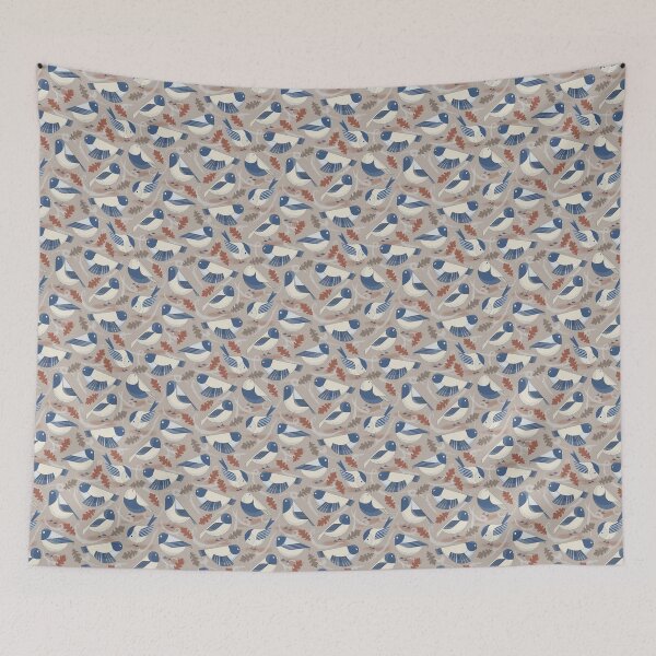 Item preview, Cute birds on a Windy Autumn Day  designed and sold by Carina Parry Studios.