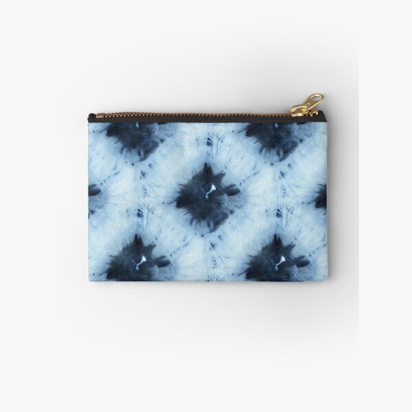 Item preview,  Seamless tie-dye pattern of indigo color on white silk.  Shibori dyeing. designed and sold by lamarmarina.