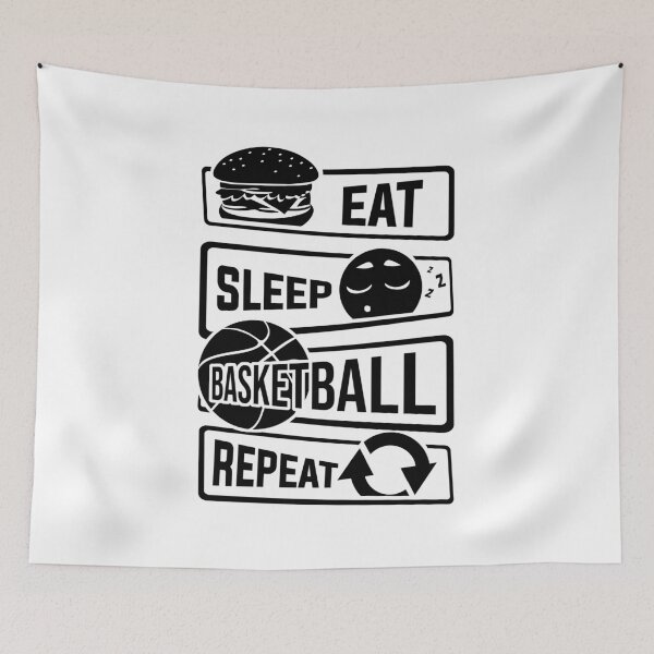 Artikelvorschau, Eat Sleep Basketball Repeat - B-Ball Ballsport entworfen und verkauft von anziehend.