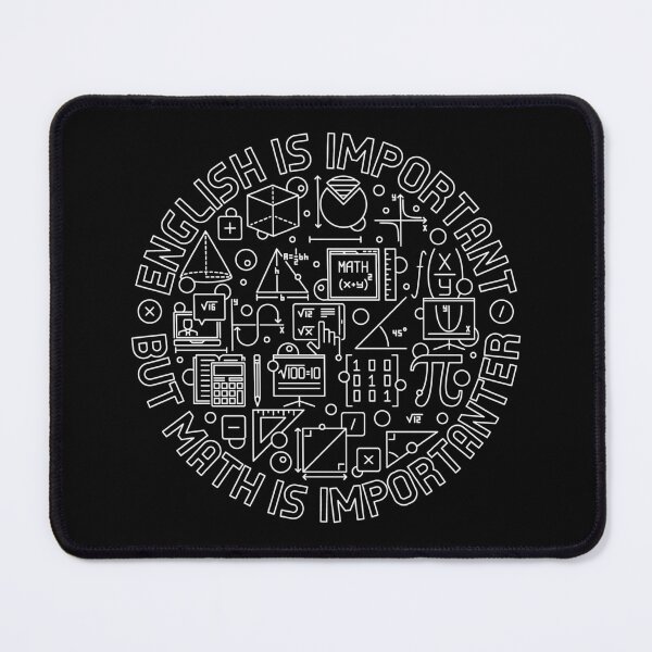 Item preview, English Is Important But Math Is Importanter Mathematics round outline design for Math Lovers designed and sold by venomousvector.