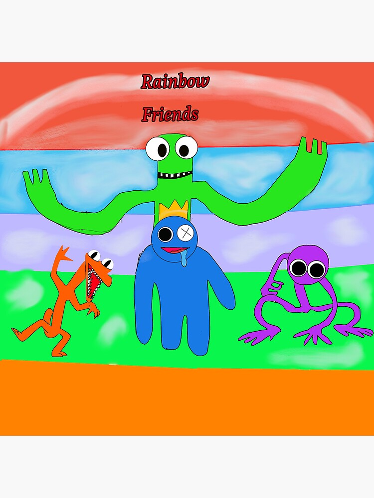 Green, orange and Blue rainbow friends characters  Poster for Sale by  ismailalrawi