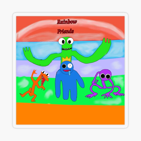 Green, orange and Blue rainbow friends characters  Poster for Sale by  ismailalrawi