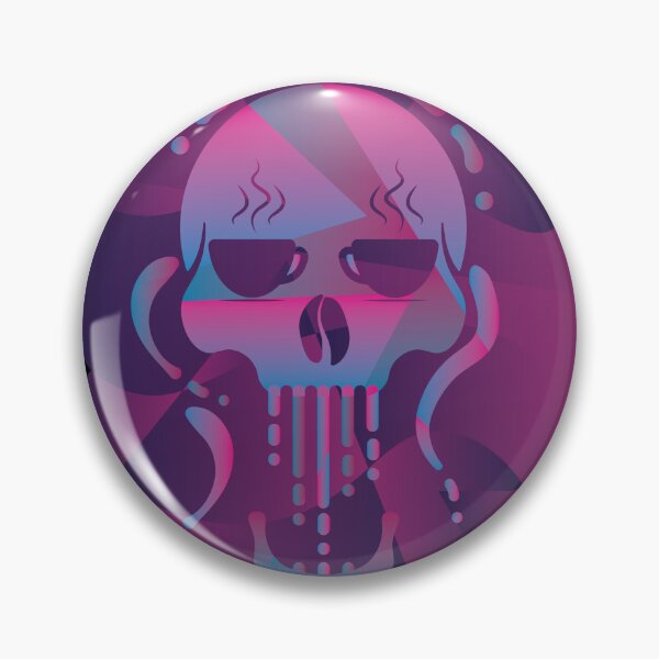 Item preview, Coffee Cup Eyed Skull Neon designed and sold by iamKaye.