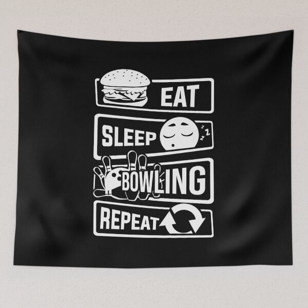 Item preview, Eat Sleep Bowling Repeat - Cones Strike Spare Pin designed and sold by anziehend.