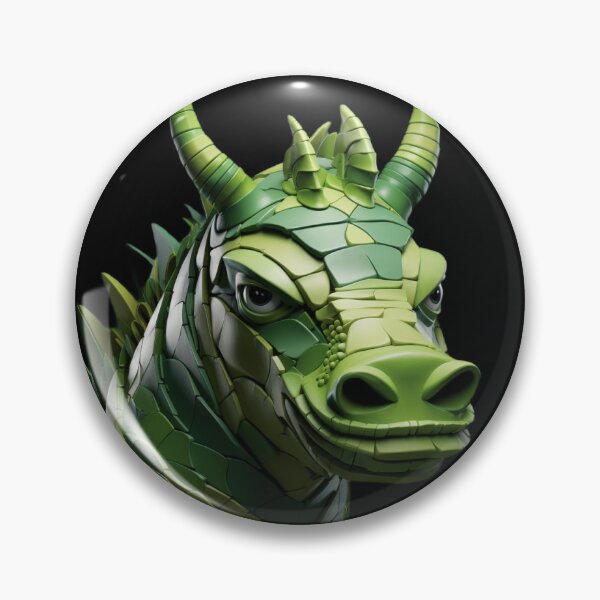 Item preview, Sherk Donkey Classic Digital Art Shark Dragon Green Sticker designed and sold by GrinGalore.