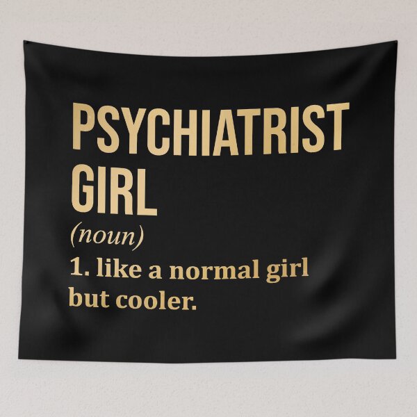 Artikelvorschau, Psychiaterin Mädchen Definition Psychiatrie in Gold entworfen und verkauft von XCIV.