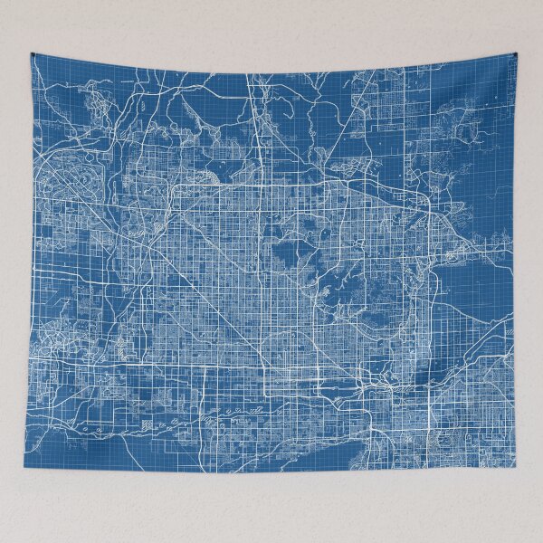 Item preview, Phoenix City Map of Arizona, USA - Blueprint designed and sold by deMAP.