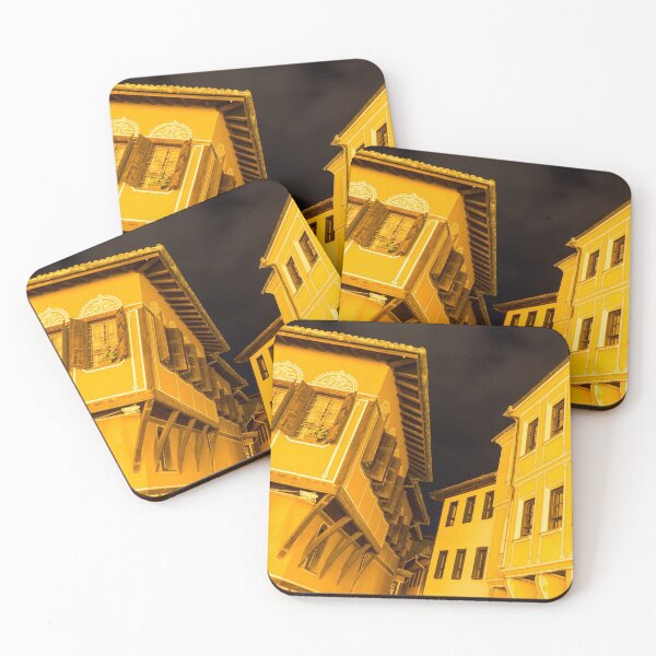 Item preview, Golden Yellow Night - Elegant Revival Facades and Oriel Windows designed and sold by Georgia Mizuleva.
