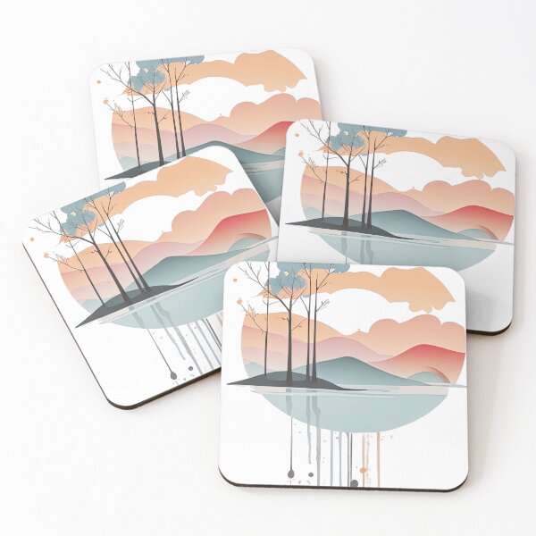 Item preview, Beautiful watercolor dripping landscape art designed and sold by Natcharee.