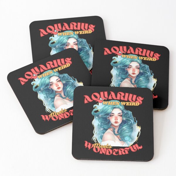 Item preview, Aquarius: When Weird Meets Wonderful. Aquarius astrology designed and sold by ZodiacWonders.