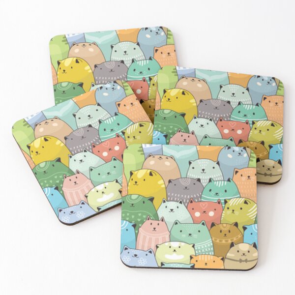 Item preview, Cute Colorful Cat Pattern Latest 2023 Fashion Trends designed and sold by aqua1001.