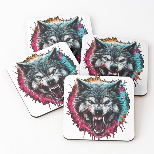 Item preview, Angry Wolf Color Splash designed and sold by Scandinavian-Ai.