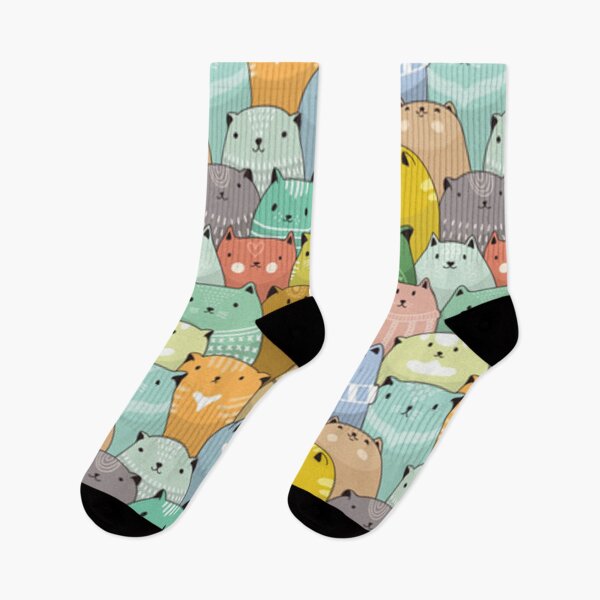 Item preview, Cute Colorful Cat Pattern Latest 2023 Fashion Trends designed and sold by aqua1001.
