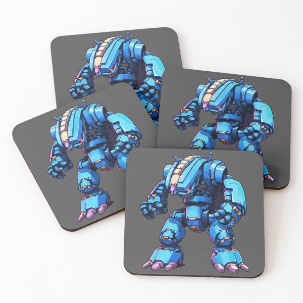 Item preview, Magma blue mecha with orange details designed and sold by Atelier-Arcano.