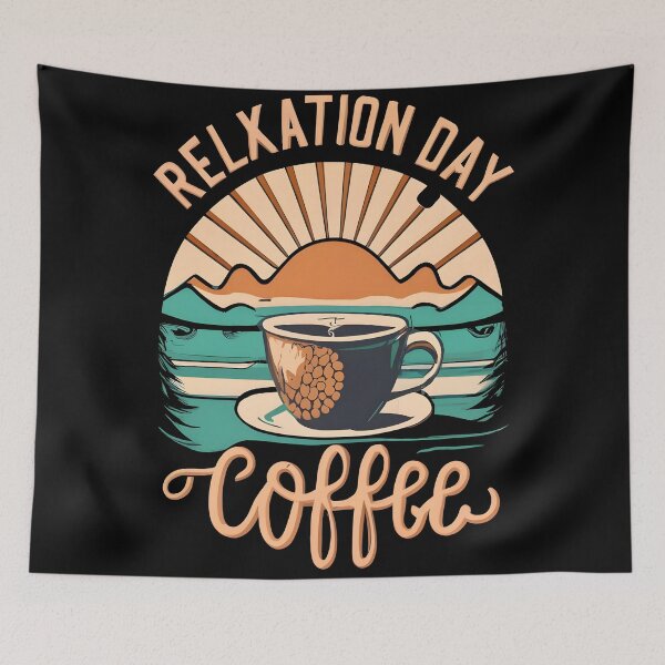 Item preview, Enjoy a Serene 'Relaxation Day with Coffee', Vintage coffee design, Coffee lover's gift. designed and sold by im9creative.