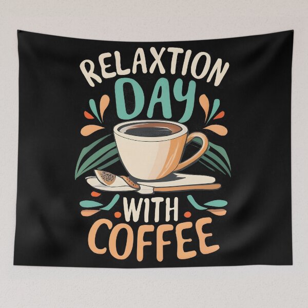 Item preview, Enjoy a Serene 'Relaxation Day with Coffee', Vintage coffee design, Coffee lover's gift. designed and sold by im9creative.