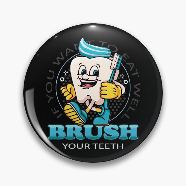 Item preview, Brush your teeth, a dental cartoon mascot carries a toothbrush designed and sold by Kevyn Adha.