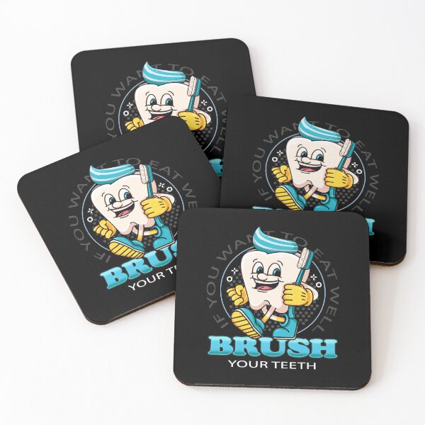 Item preview, Brush your teeth, a dental cartoon mascot carries a toothbrush designed and sold by Kevyn Adha.