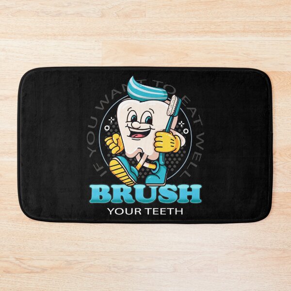 Item preview, Brush your teeth, a dental cartoon mascot carries a toothbrush designed and sold by Kevyn Adha.