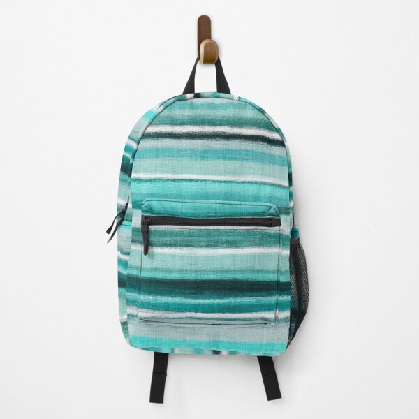 Item preview, Ocean Horizon Rustic Linen Stripes in Teal designed and sold by micklyn.